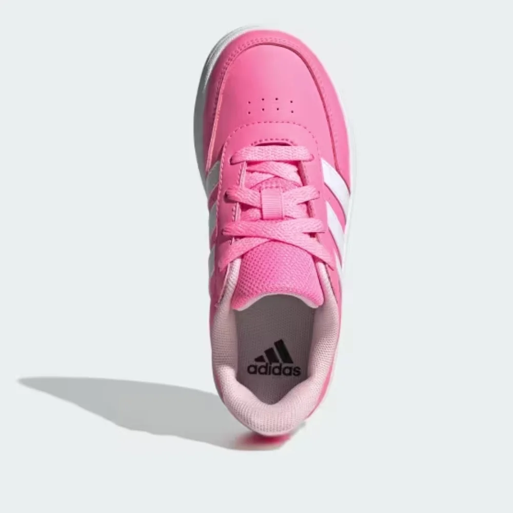 Adidas Breaknet Lifestyle Court Girls Pink & White Lace Sneakers - Picture 7 of 11